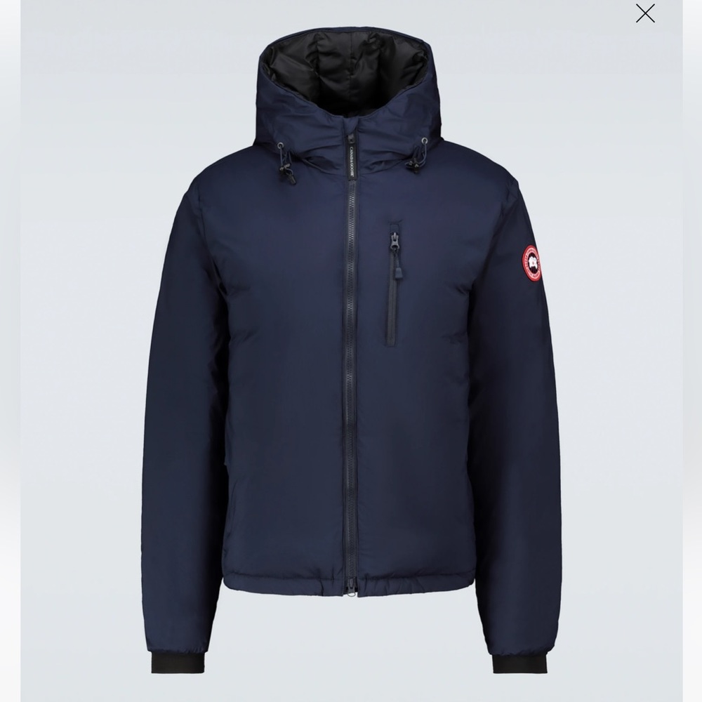 Canada Goose Men's Lodge Hooded Ultra-light Packable Down Jacket Navy 3XL